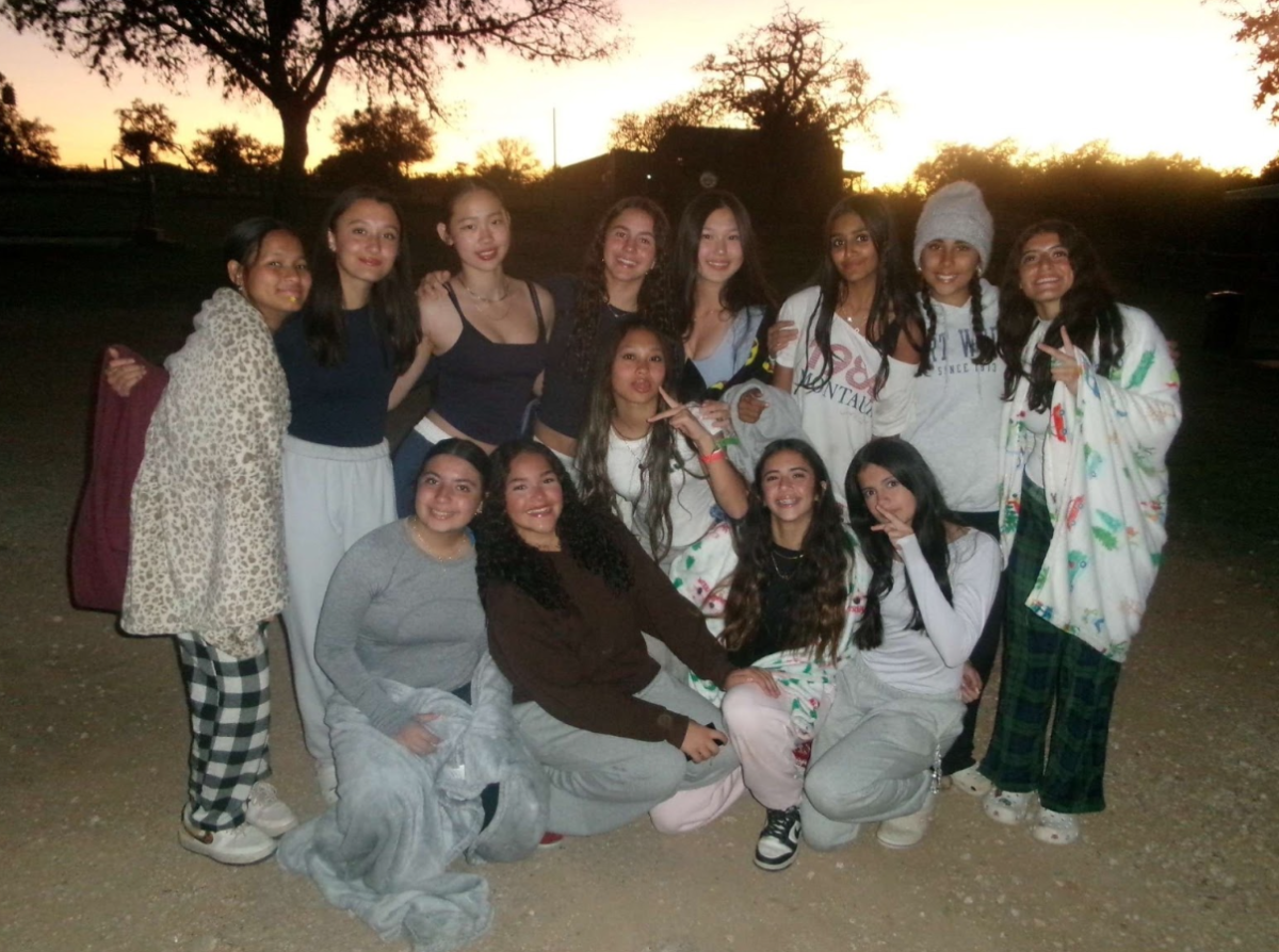 Village High School freshmen, all from different countries, come together for a photo at the Big Bend school trip.

